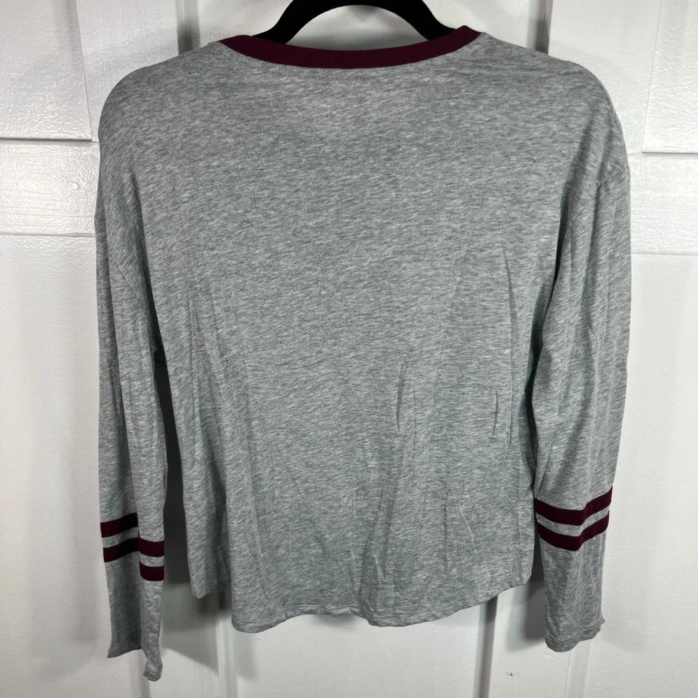 Justice Active Girls Gray‎ Sequin Basketball Hoops LS Knot Front Top 14 NWT